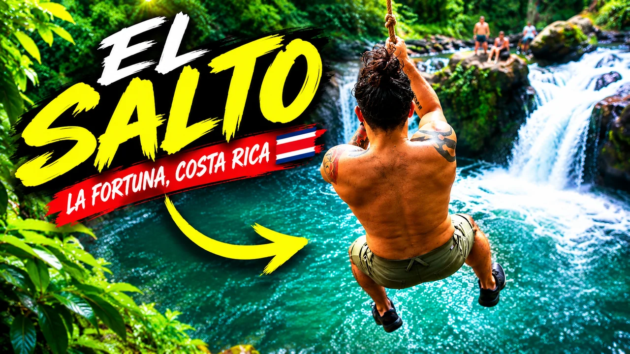 El Salto rope swing, La Fortuna, Costa Rica