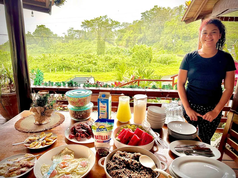 Delicious food at the Majestic Lodge in La Fortuna Costa Rica