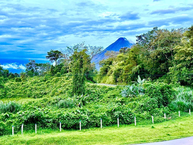 Arenal Volcano seen from the Majestic Lodge in El Castillo.